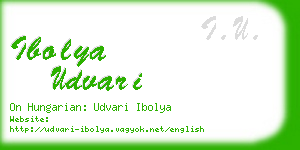 ibolya udvari business card